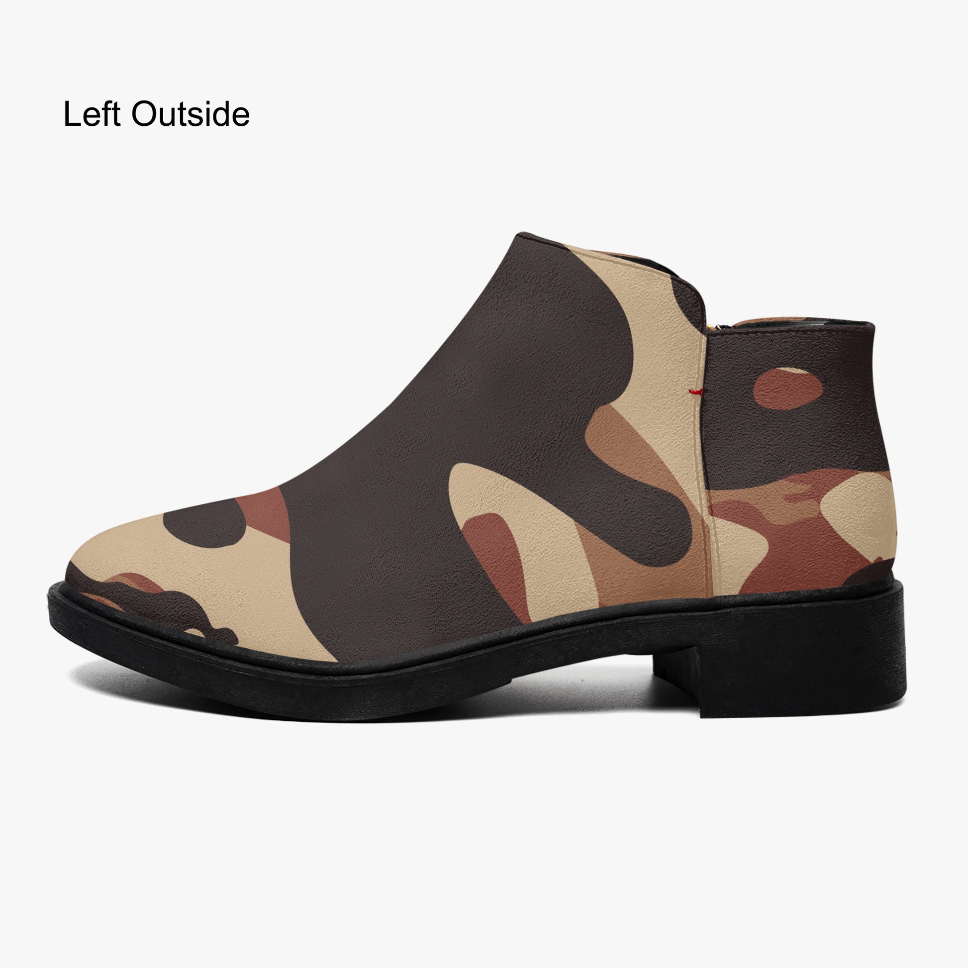 Brown Camouflage elegante Reißverschluss-Stiefeletten Stiefeletten JLR Design