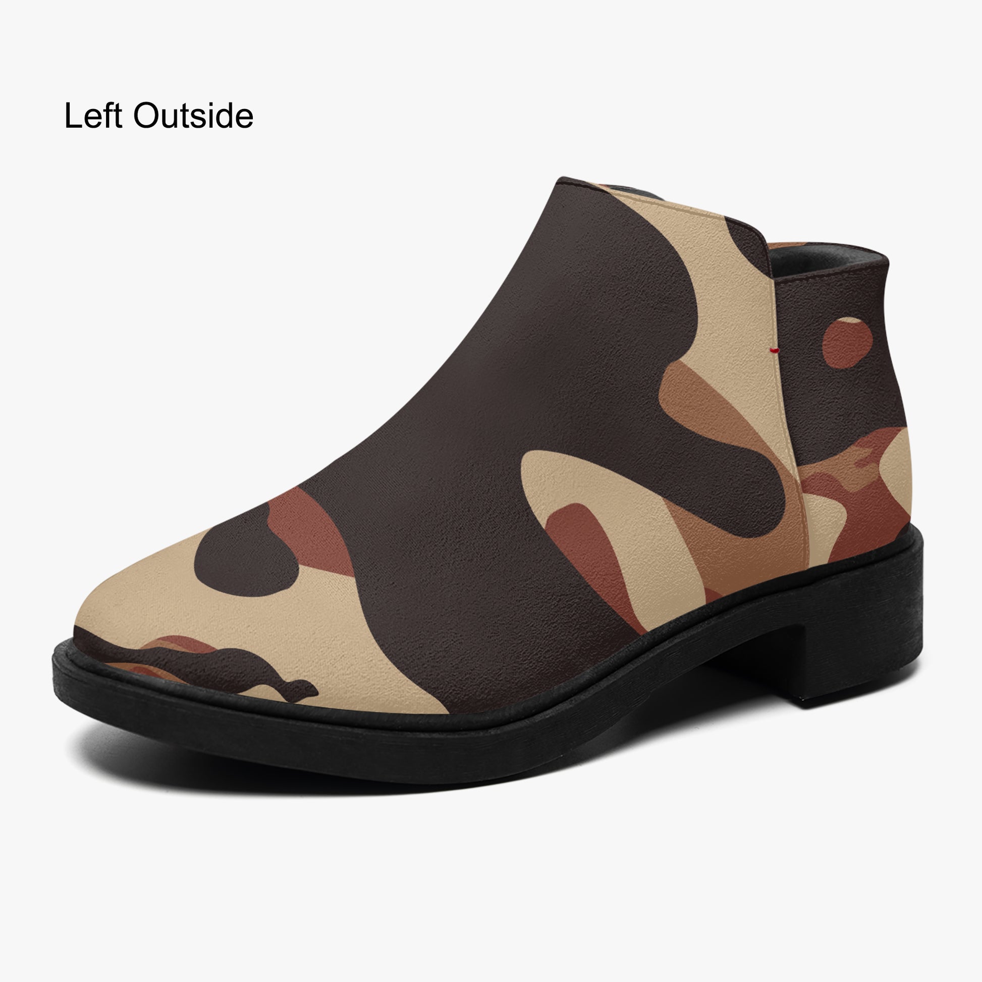 Brown Camouflage elegante Reißverschluss-Stiefeletten Stiefeletten JLR Design