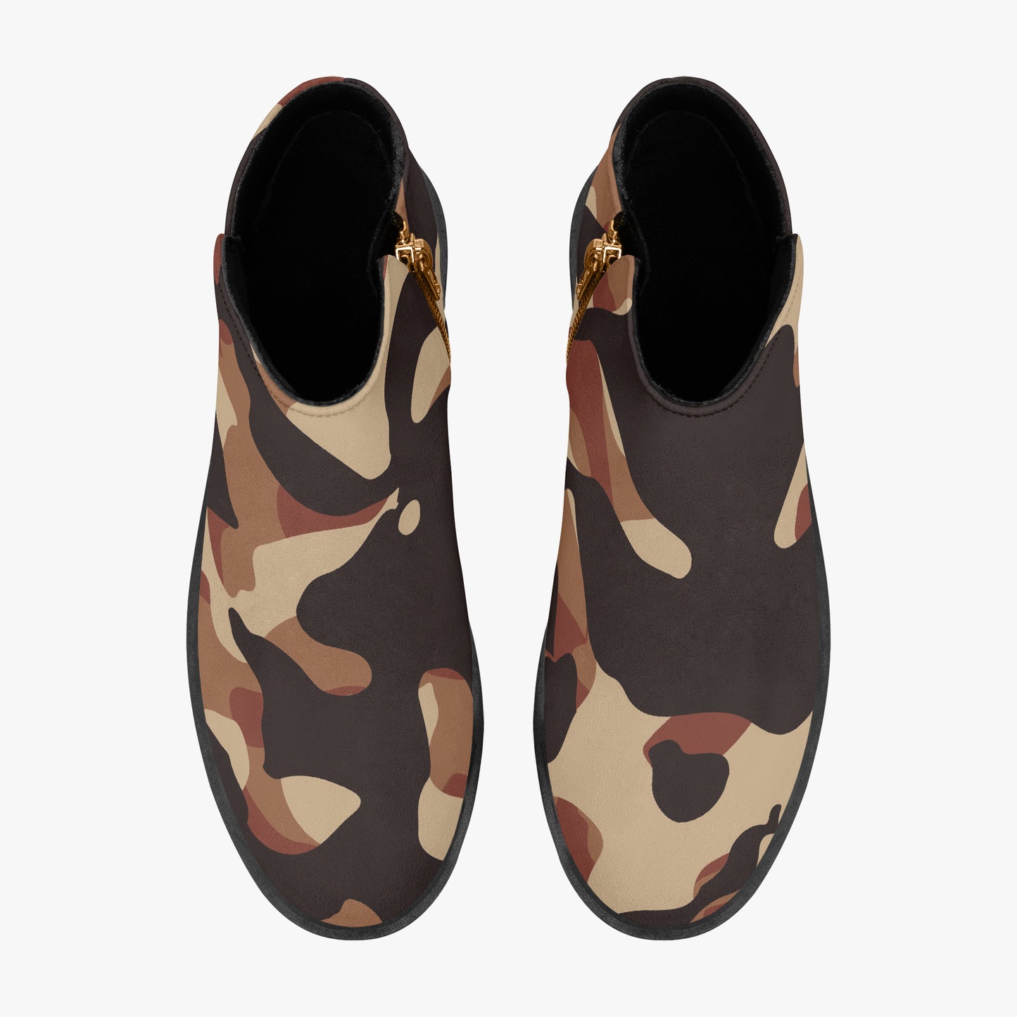 Brown Camouflage elegante Reißverschluss-Stiefeletten Stiefeletten JLR Design
