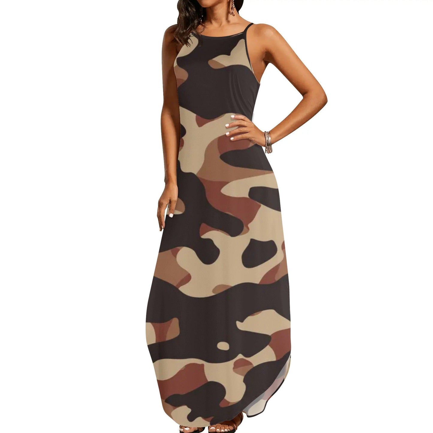 Brown Camouflage elegantes ärmelloses Abendkleid Abendkleid 77.99 Abendkleid, Brown, Camouflage, Elegant, ärmellos JLR Design