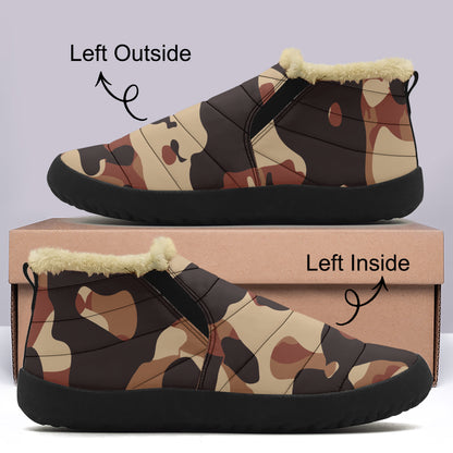 Brown Camouflage Faux Fur Slipper Slipper JLR Design