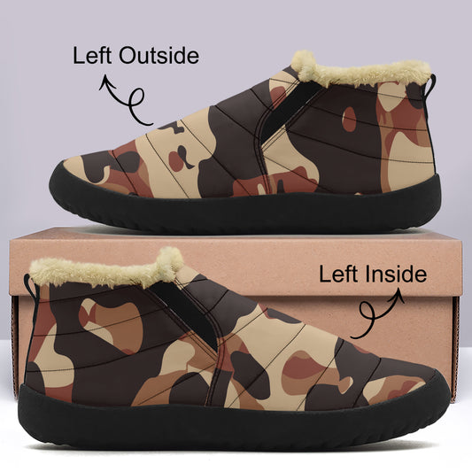 Brown Camouflage Faux Fur Slipper Slipper JLR Design