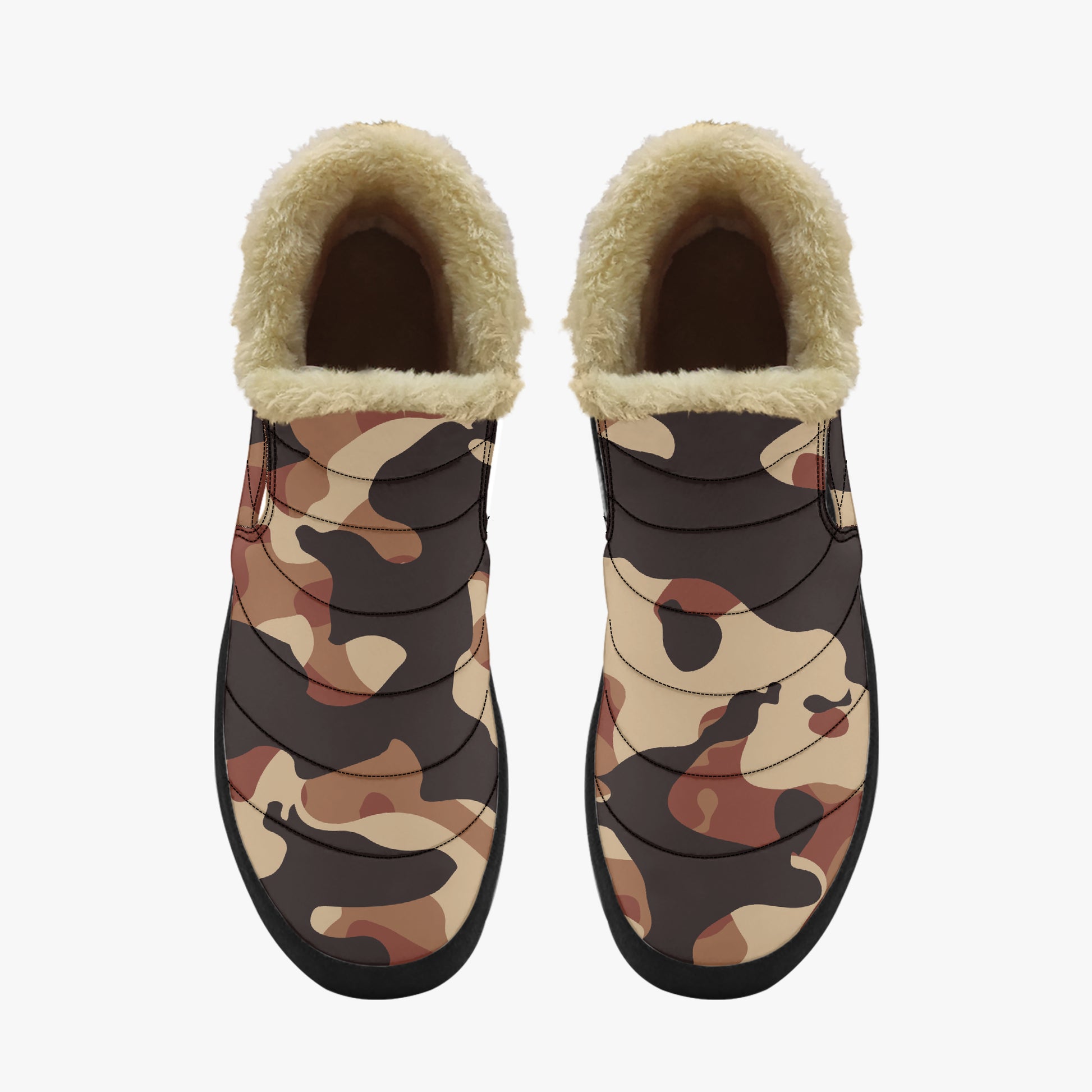 Brown Camouflage Faux Fur Slipper Slipper JLR Design