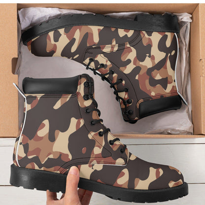 Brown Camouflage Ganzjahres Stiefel für Damen Lederstiefel 82.99 Brown, Camouflage, Damen, Ganzjahres, Lederstiefel JLR Design