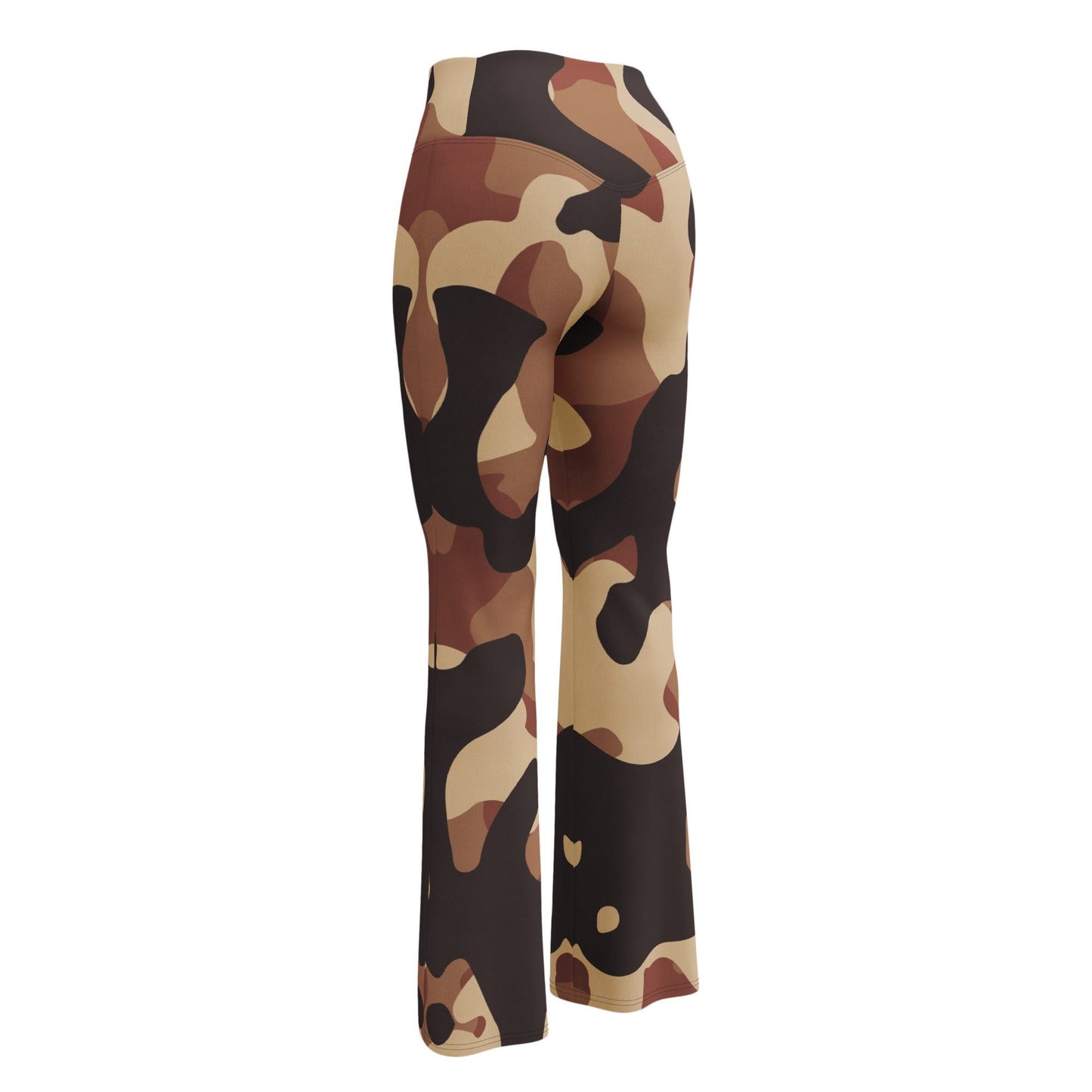 Brown Camouflage High Waist Flare Leggings Flare Leggings 69.99 Brown, Camouflage, Flare, High, Leggings, Waist JLR Design