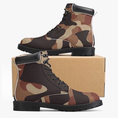 Brown Camouflage Leder Boots | Stylische und Warme Winterstiefel Boots JLR Design
