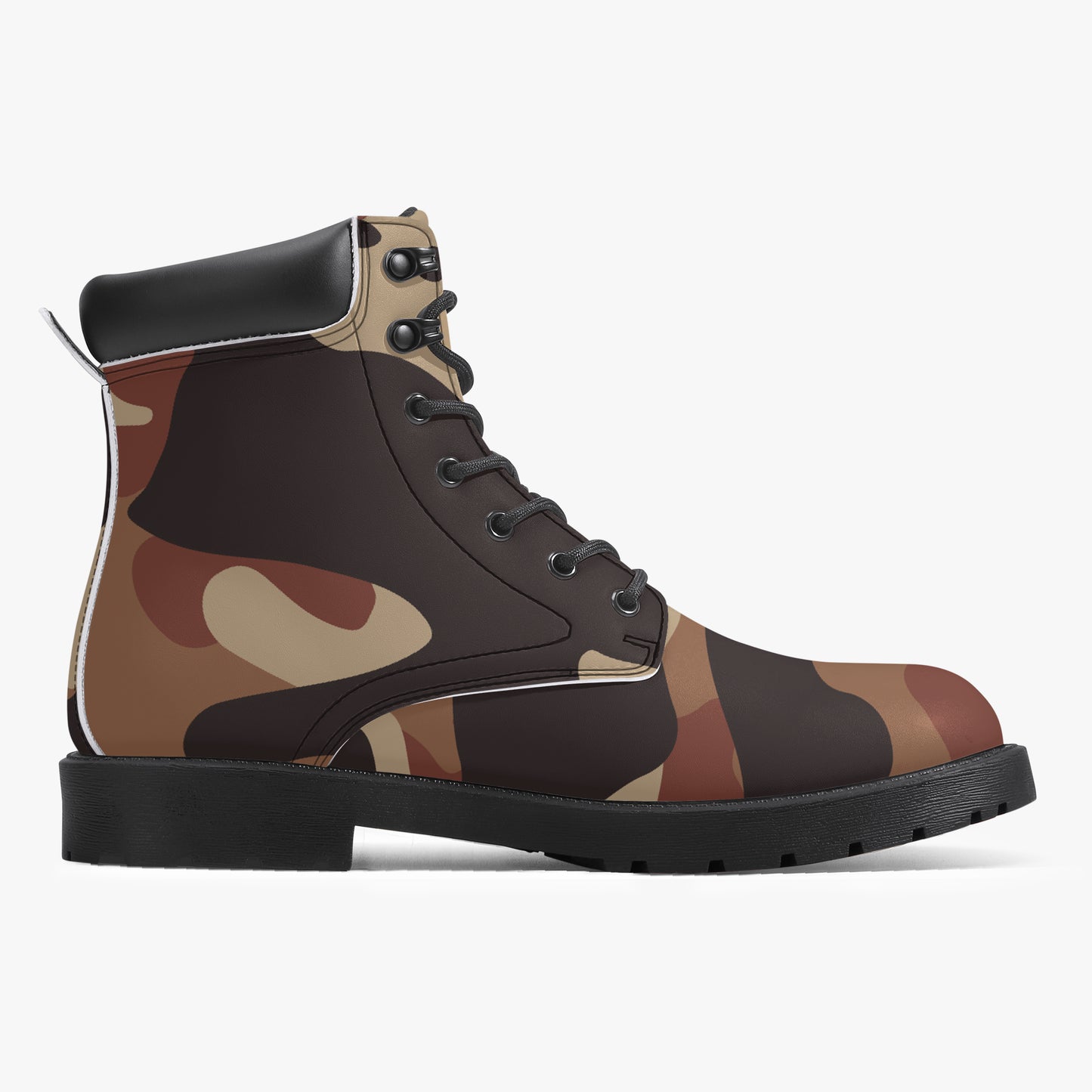 Brown Camouflage Leder Boots | Stylische und Warme Winterstiefel Boots JLR Design