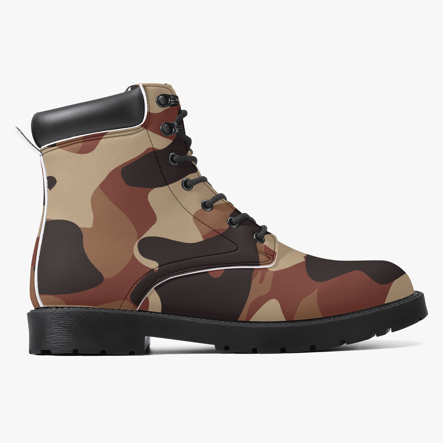 Brown Camouflage Leder Boots | Stylische und Warme Winterstiefel Boots JLR Design