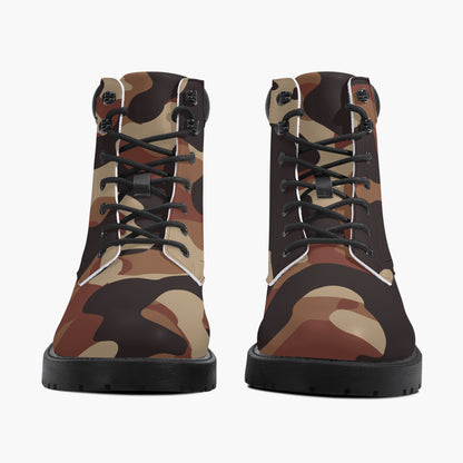 Brown Camouflage Leder Boots | Stylische und Warme Winterstiefel Boots JLR Design