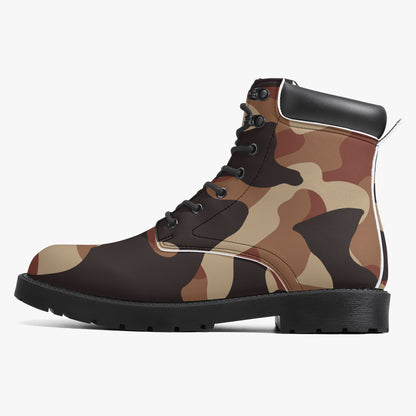 Brown Camouflage Leder Boots | Stylische und Warme Winterstiefel Boots JLR Design