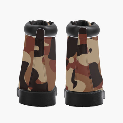 Brown Camouflage Leder Boots | Stylische und Warme Winterstiefel Boots JLR Design
