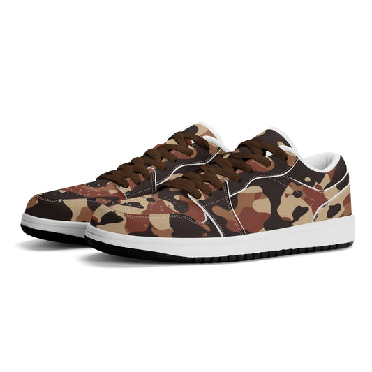 brown-camouflage-low-top-leder-sneaker-fur-damen-sneaker-jlr-design-47224 - JLR Design