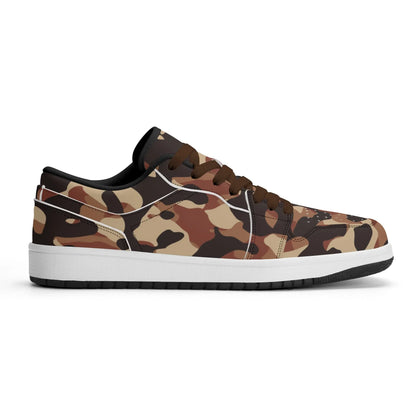brown-camouflage-low-top-leder-sneaker-fur-damen-sneaker-jlr-design-78087 - JLR Design