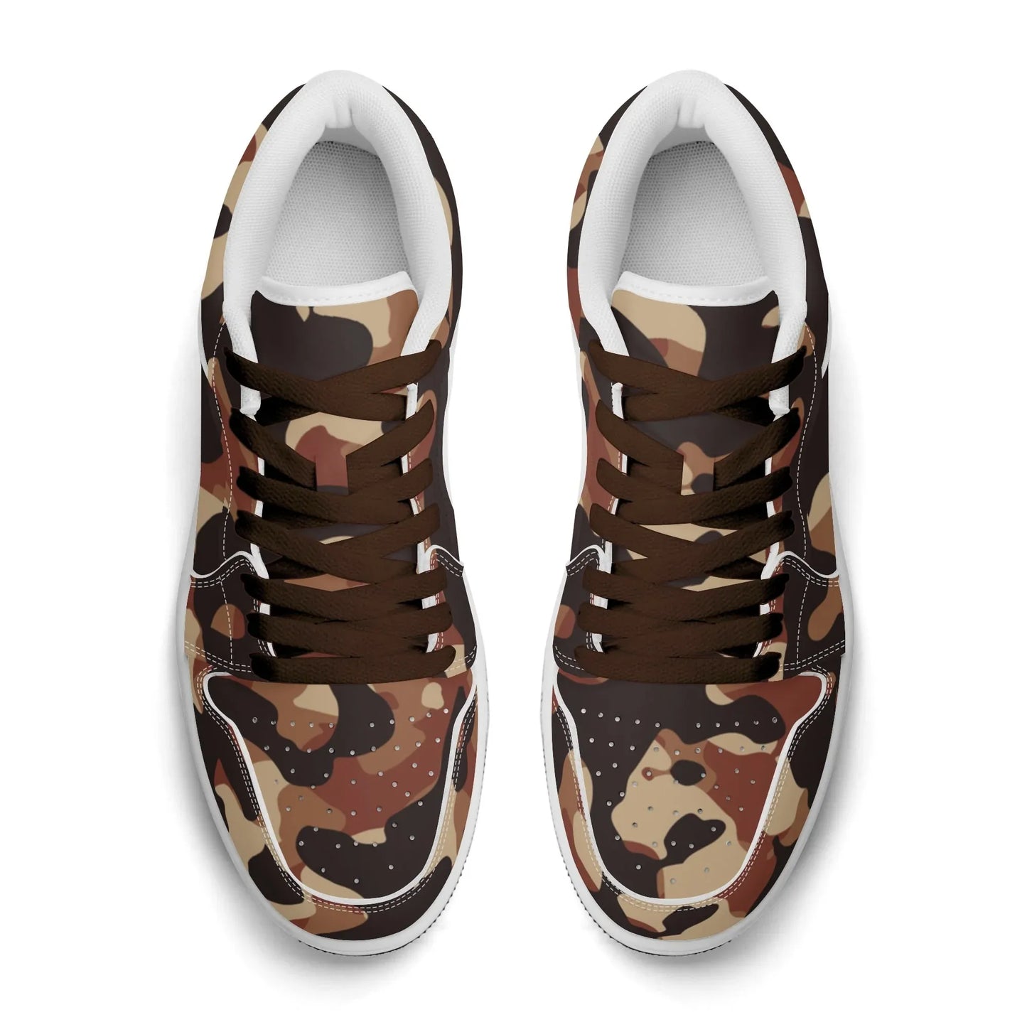 brown-camouflage-low-top-leder-sneaker-fur-damen-sneaker-jlr-design-89455 - JLR Design