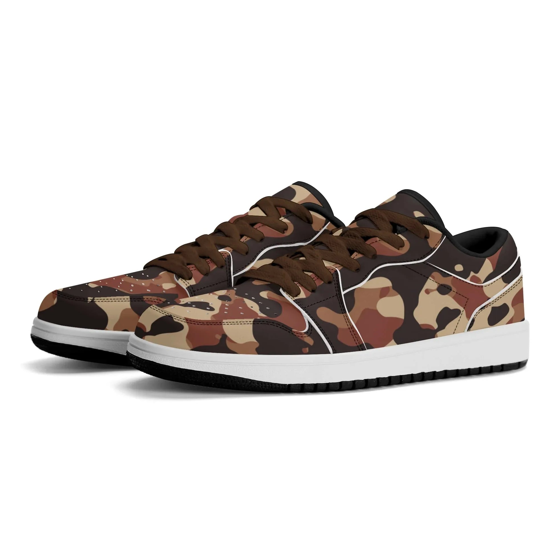 brown-camouflage-low-top-leder-sneaker-fur-damen-sneaker-jlr-design-24837 - JLR Design