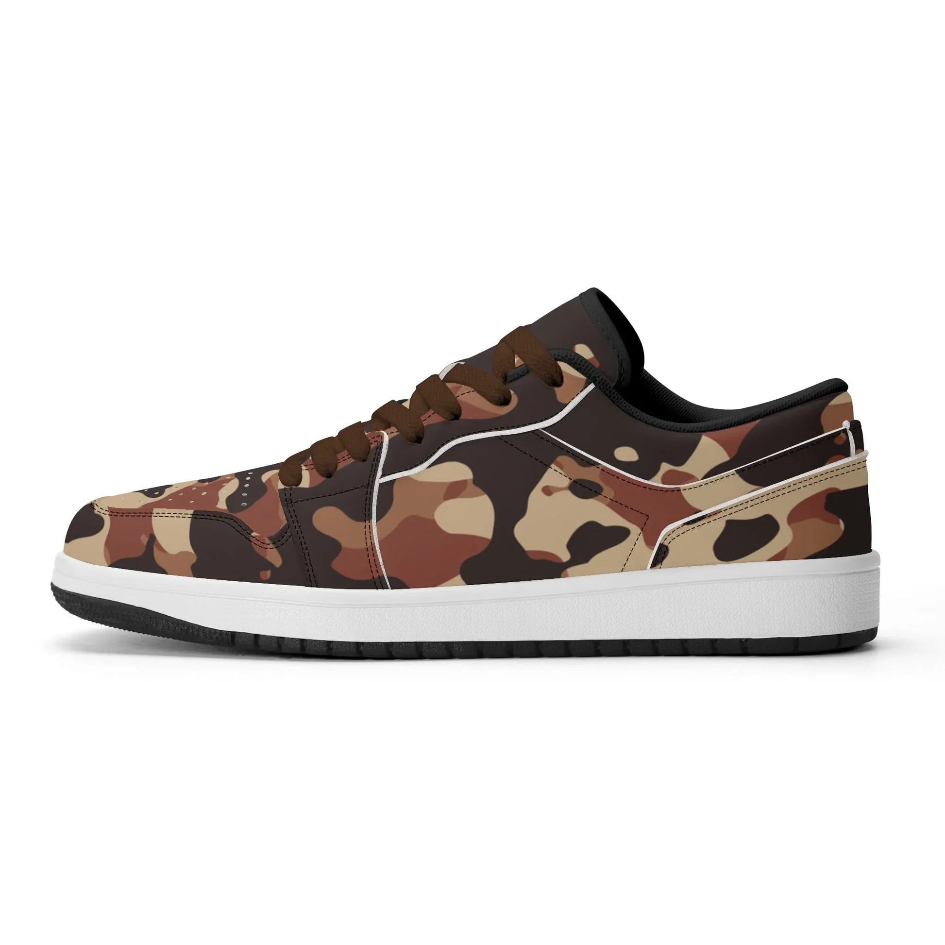 brown-camouflage-low-top-leder-sneaker-fur-damen-sneaker-jlr-design-57121 - JLR Design