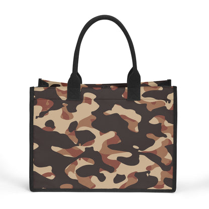 Brown Camouflage Premium Canvas Shopper Tasche Einkaufstasche JLR Design