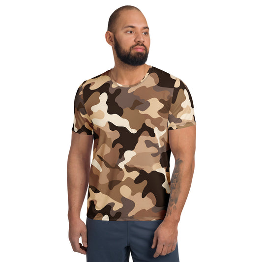 Brown Camouflage v1 Sport-T-Shirt für Herren Sport T-Shirt JLR Design