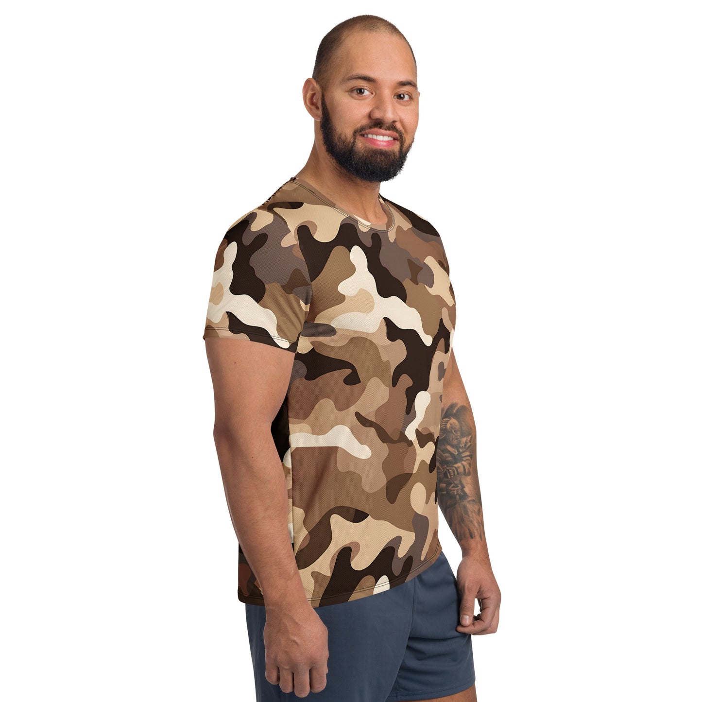 Brown Camouflage v1 Sport-T-Shirt für Herren Sport T-Shirt JLR Design
