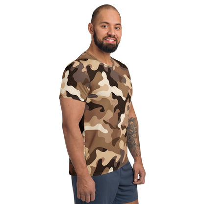 Brown Camouflage v1 Sport-T-Shirt für Herren Sport T-Shirt JLR Design