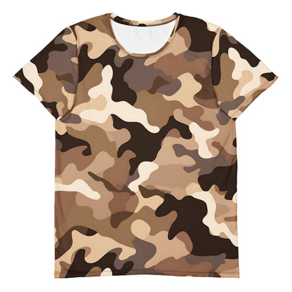 Brown Camouflage v1 Sport-T-Shirt für Herren Sport T-Shirt JLR Design