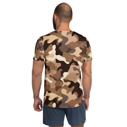 Brown Camouflage v1 Sport-T-Shirt für Herren Sport T-Shirt JLR Design