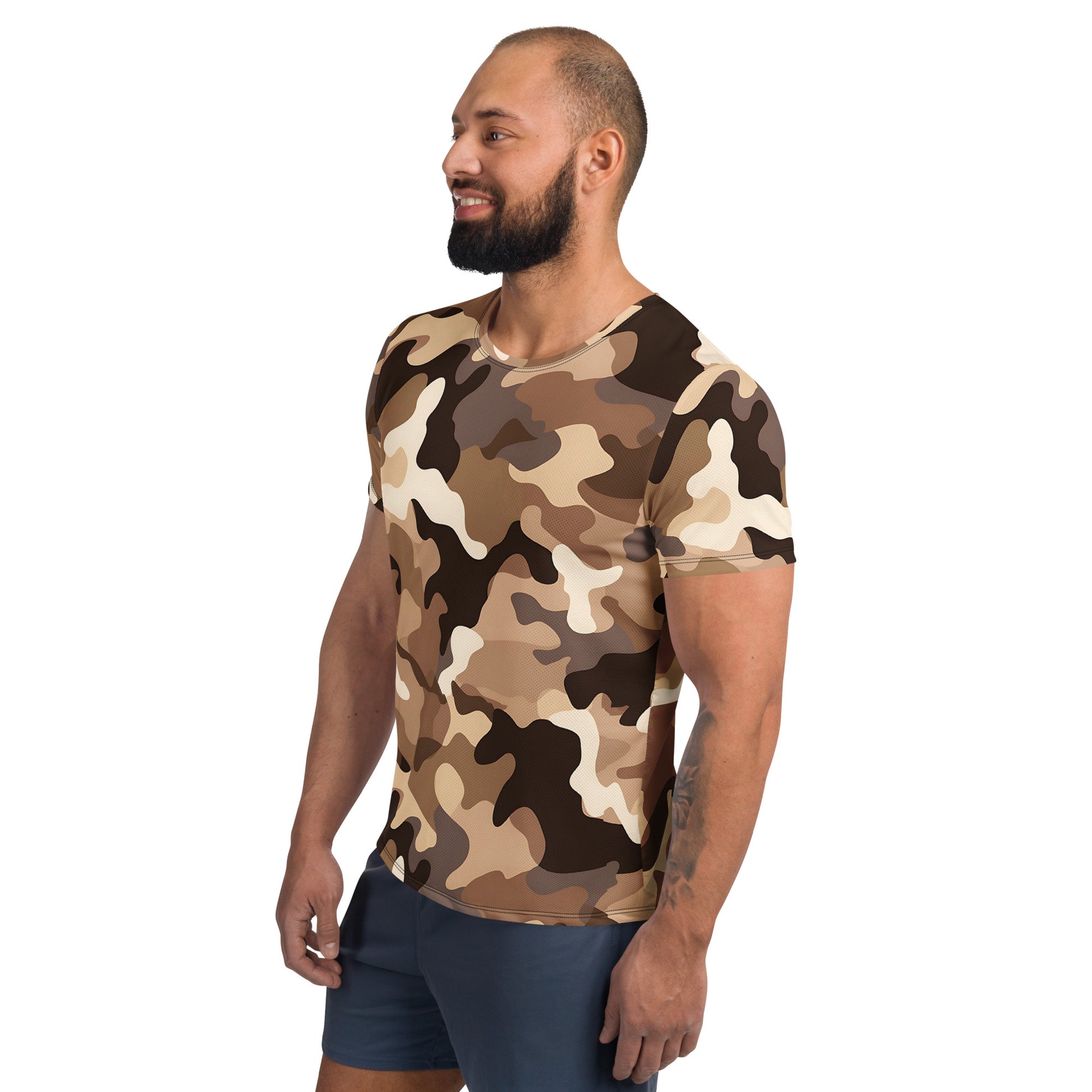 Brown Camouflage v1 Sport-T-Shirt für Herren Sport T-Shirt JLR Design