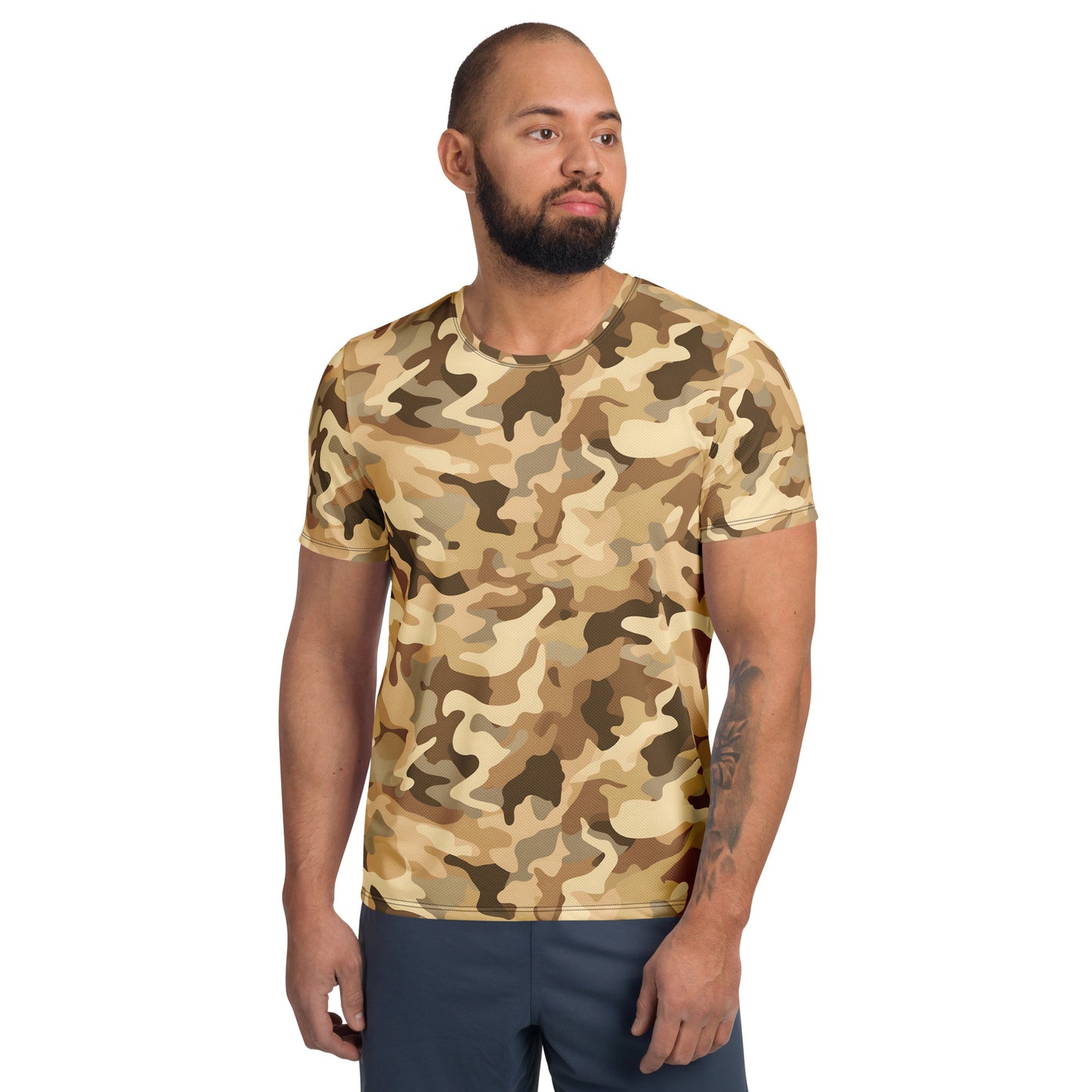 Brown Camouflage v2 Sport-T-Shirt für Herren Sport T-Shirt JLR Design