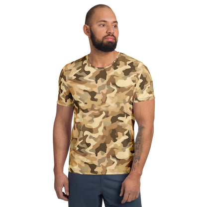Brown Camouflage v2 Sport-T-Shirt für Herren Sport T-Shirt JLR Design