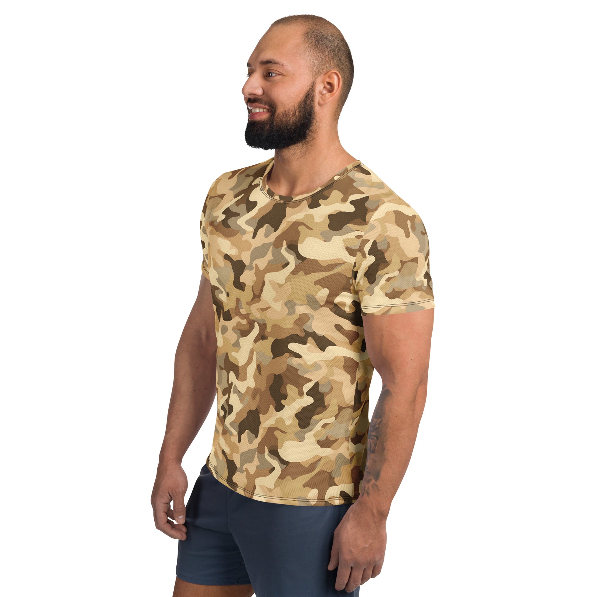 Brown Camouflage v2 Sport-T-Shirt für Herren Sport T-Shirt JLR Design