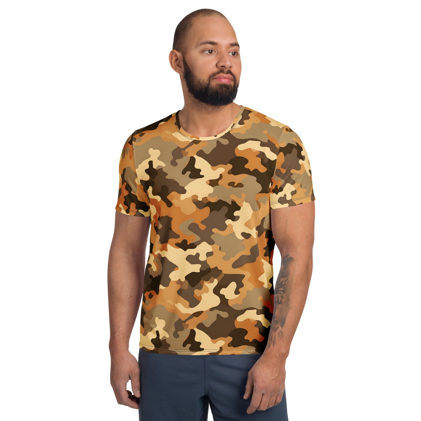 Brown Camouflage v3 Sport-T-Shirt für Herren Sport T-Shirt JLR Design