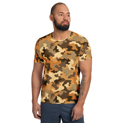 Brown Camouflage v3 Sport-T-Shirt für Herren Sport T-Shirt JLR Design