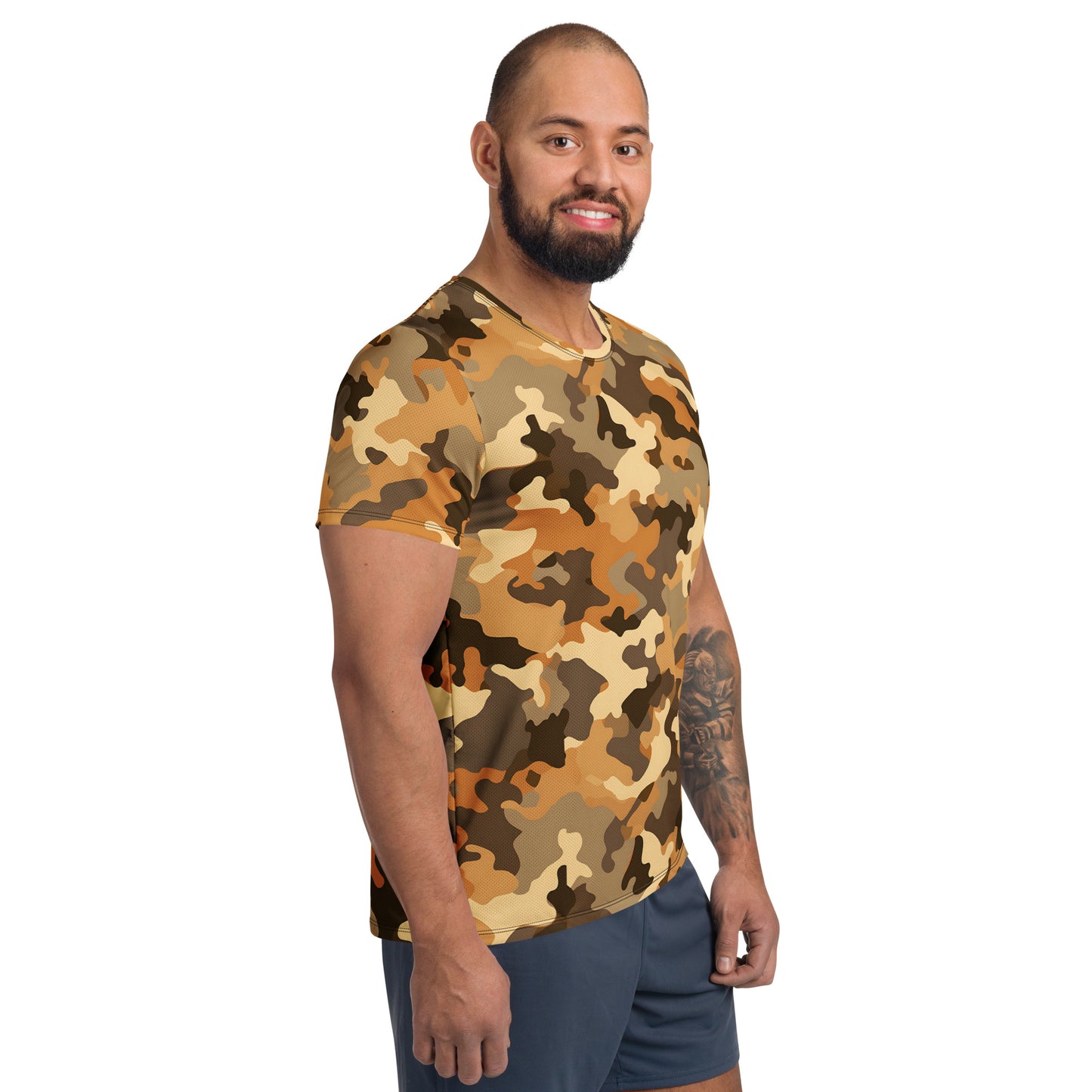 Brown Camouflage v3 Sport-T-Shirt für Herren Sport T-Shirt JLR Design