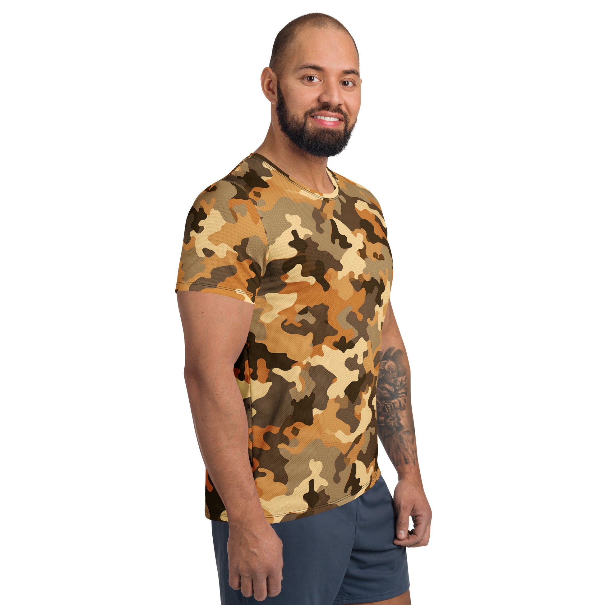 Brown Camouflage v3 Sport-T-Shirt für Herren Sport T-Shirt JLR Design