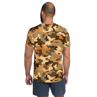Brown Camouflage v3 Sport-T-Shirt für Herren Sport T-Shirt JLR Design