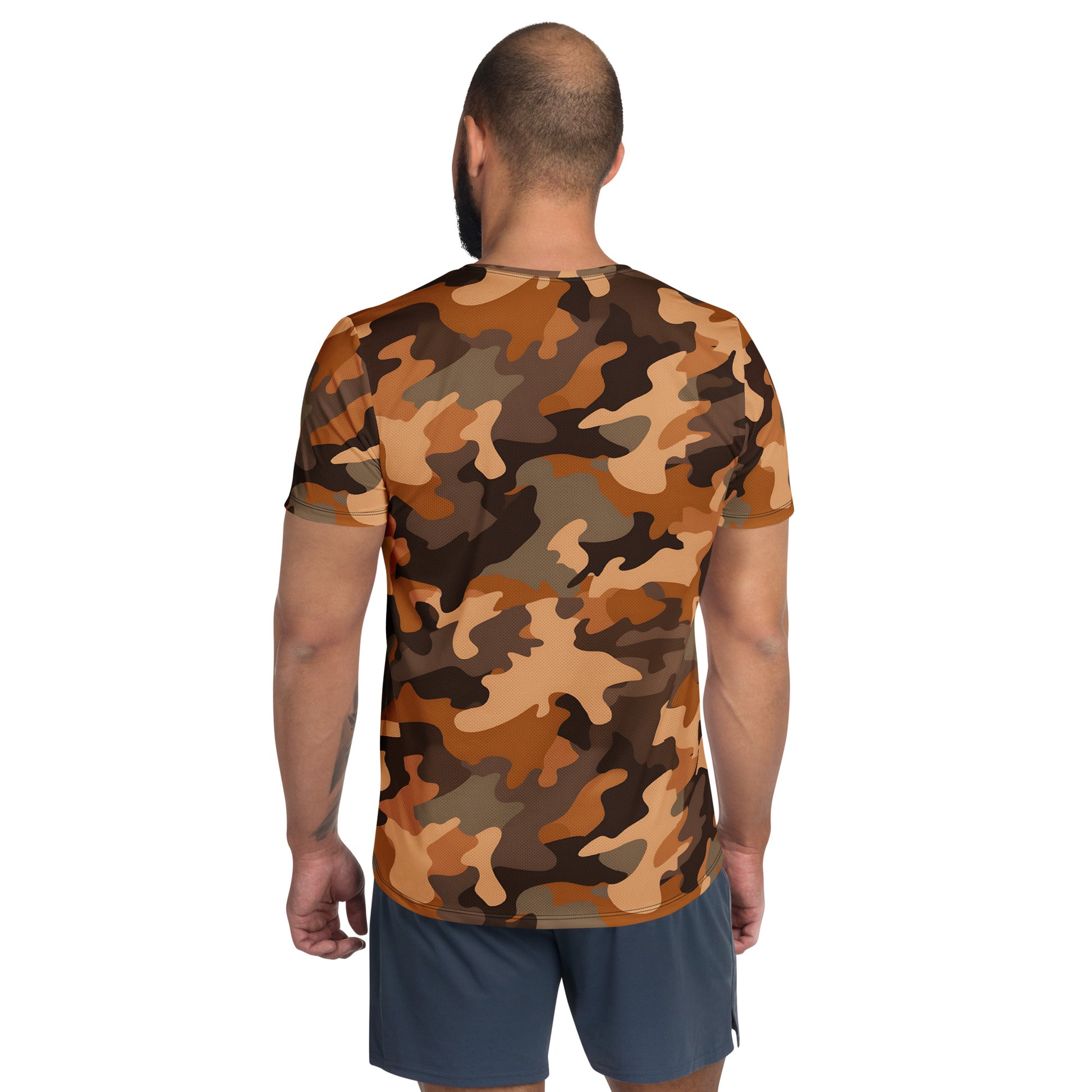 Brown Camouflage v4 Sport-T-Shirt für Herren Sport T-Shirt JLR Design