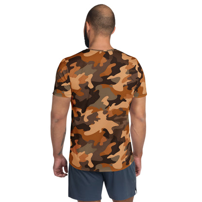 Brown Camouflage v4 Sport-T-Shirt für Herren Sport T-Shirt JLR Design