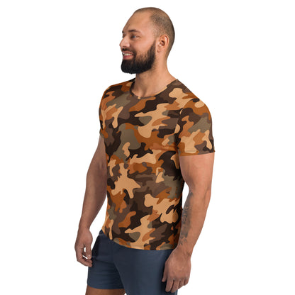 Brown Camouflage v4 Sport-T-Shirt für Herren Sport T-Shirt JLR Design
