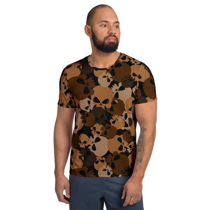 Brown Skull Sport-T-Shirt für Herren Sport T-Shirt JLR Design
