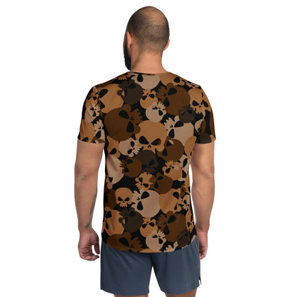 Brown Skull Sport-T-Shirt für Herren Sport T-Shirt JLR Design