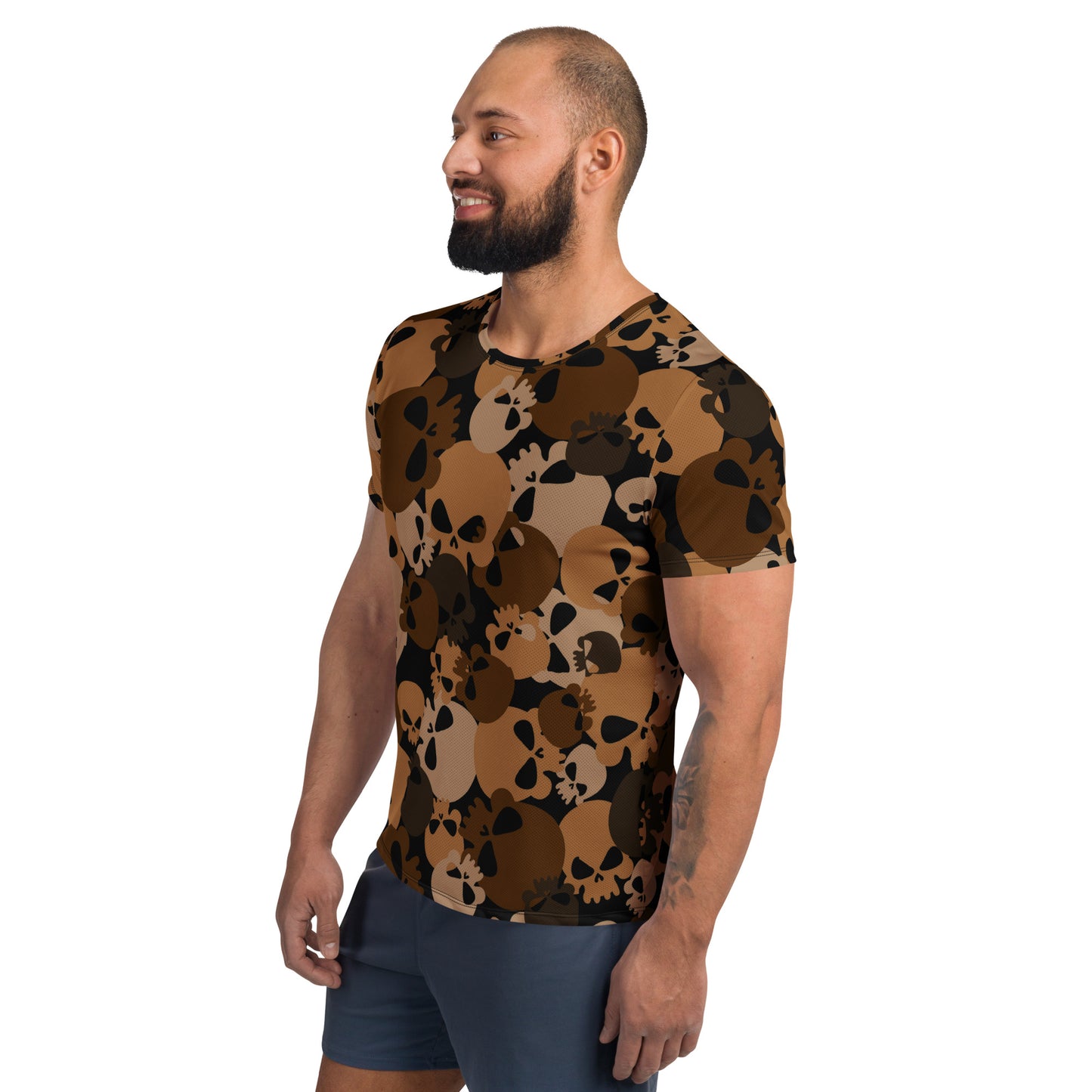 Brown Skull Sport-T-Shirt für Herren Sport T-Shirt JLR Design