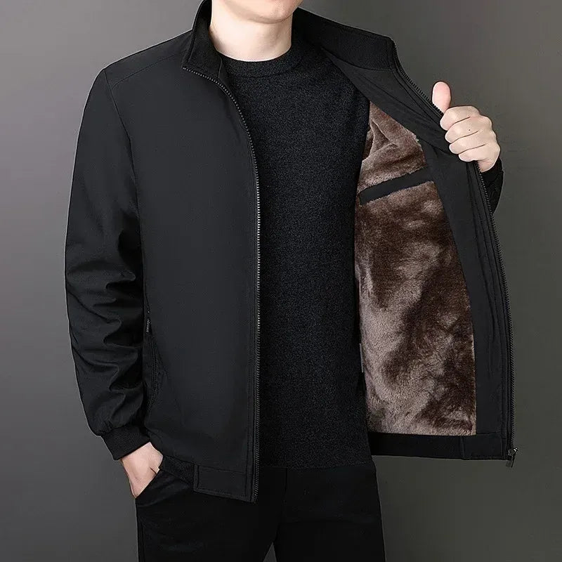 robuster-herren-jacke-mit-weichem-futter-und-stehkragen-jacke-jlr-design-1 - JLR Design
