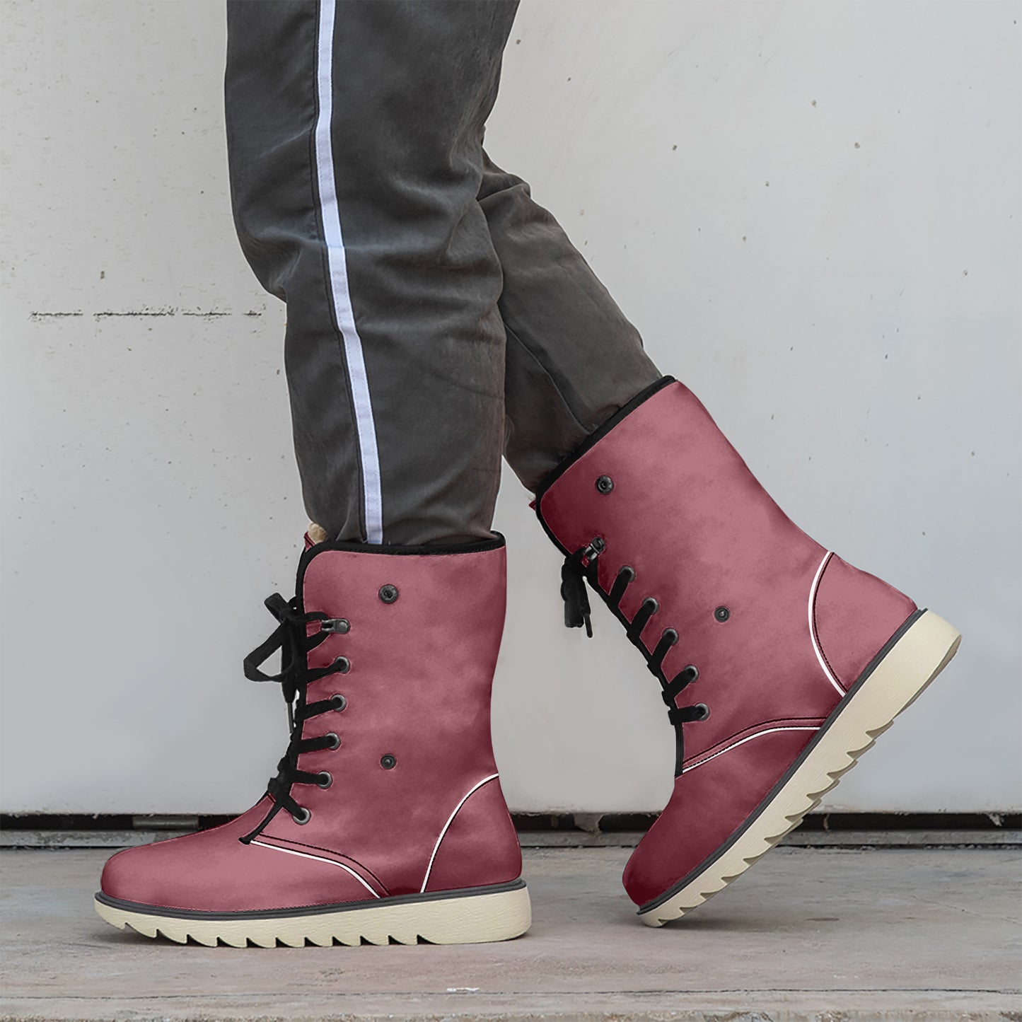 Burgund Chic Boots mit Plüschfutter Boots JLR Design