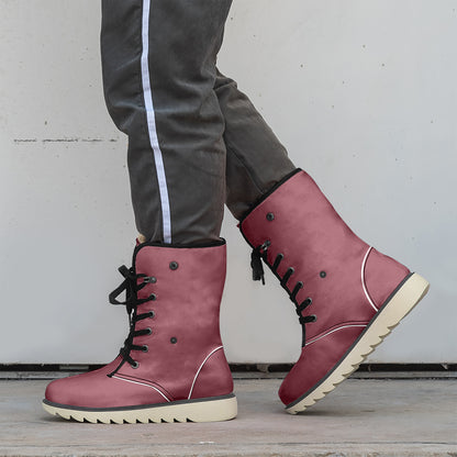 Burgund Chic Boots mit Plüschfutter Boots JLR Design