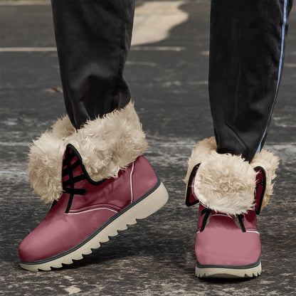Burgund Chic Boots mit Plüschfutter Boots JLR Design