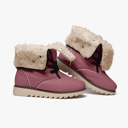 Burgund Chic Boots mit Plüschfutter Boots JLR Design
