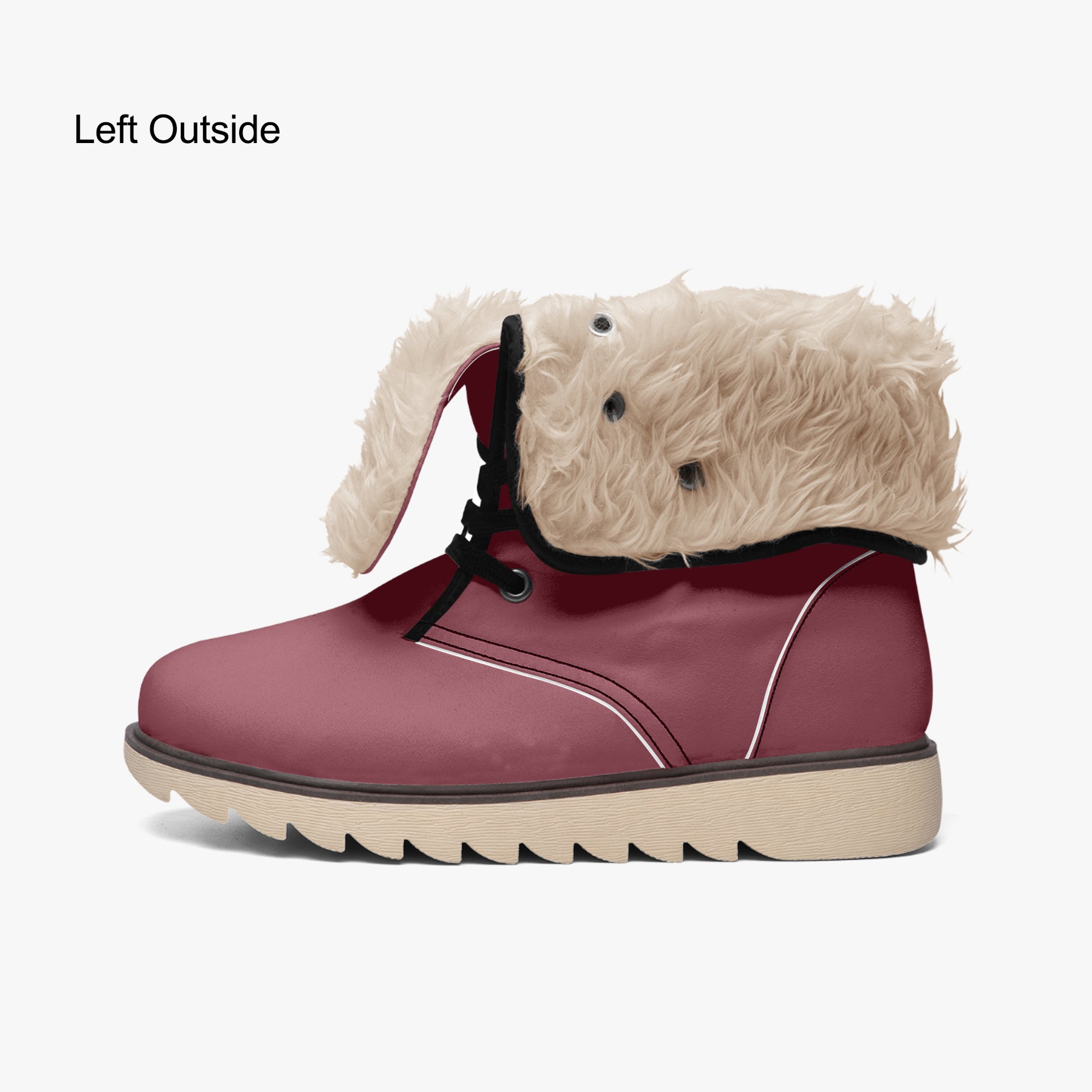 Burgund Chic Boots mit Plüschfutter Boots JLR Design