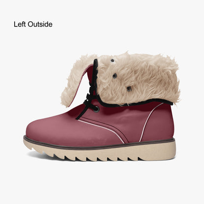 Burgund Chic Boots mit Plüschfutter Boots JLR Design