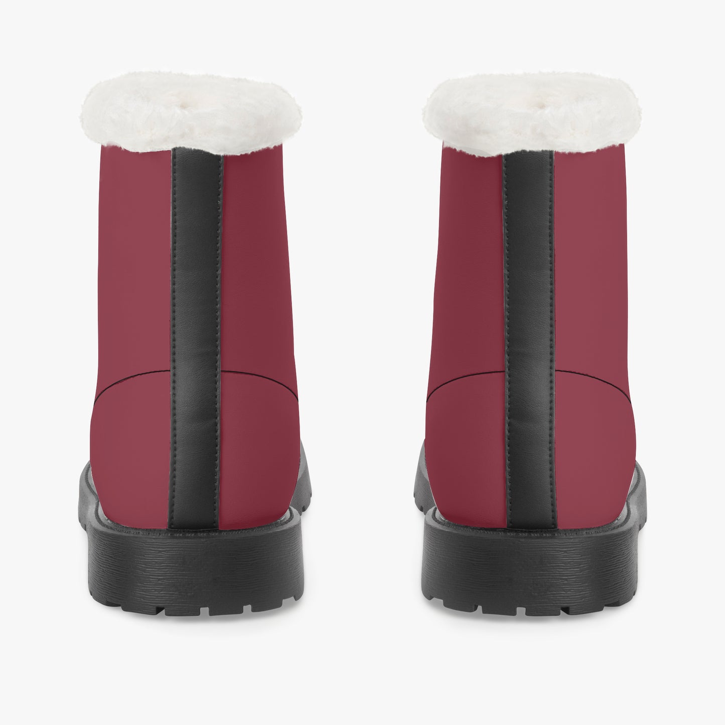 Burgund Faux Fur Leder Boots Boots JLR Design