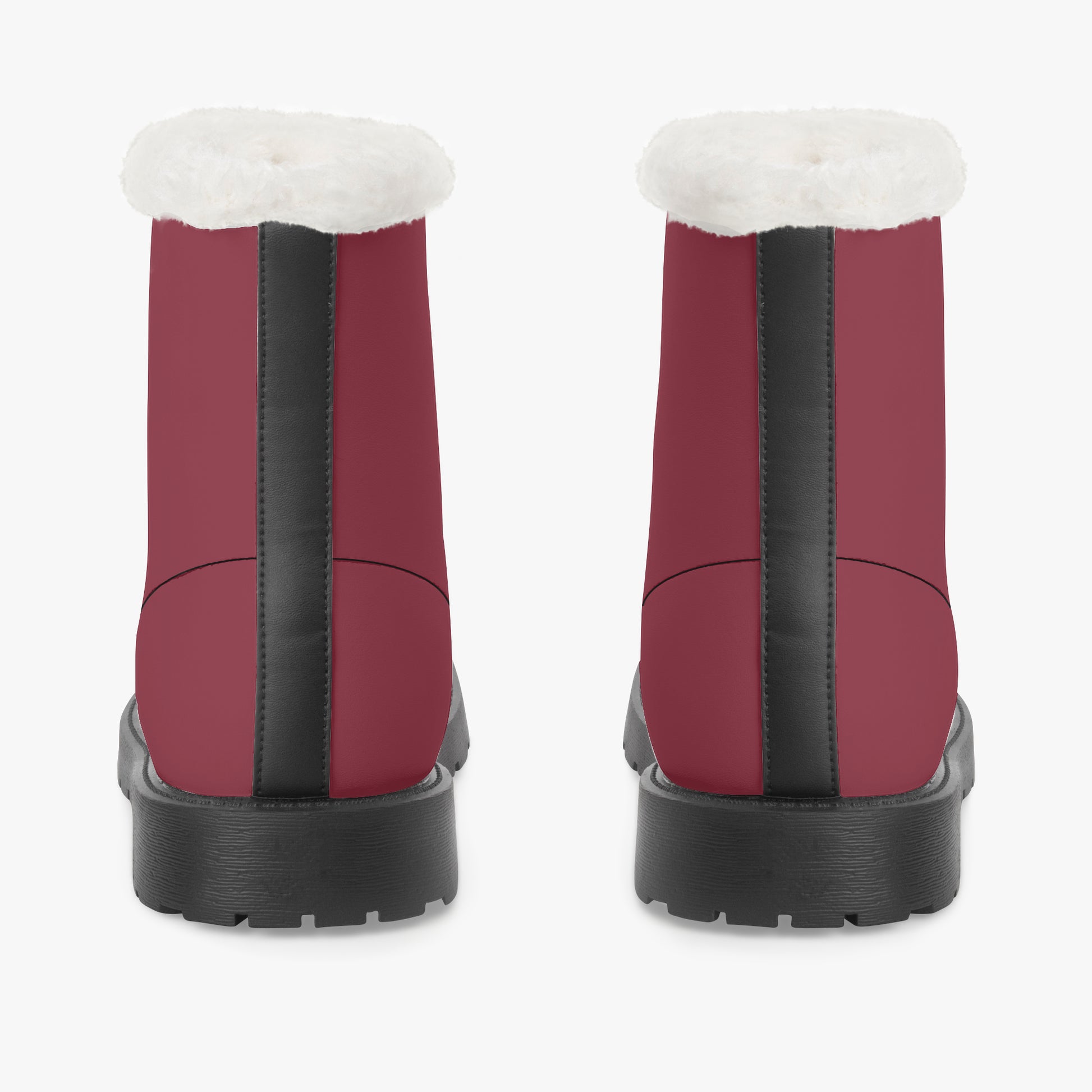 Burgund Faux Fur Leder Boots Boots JLR Design